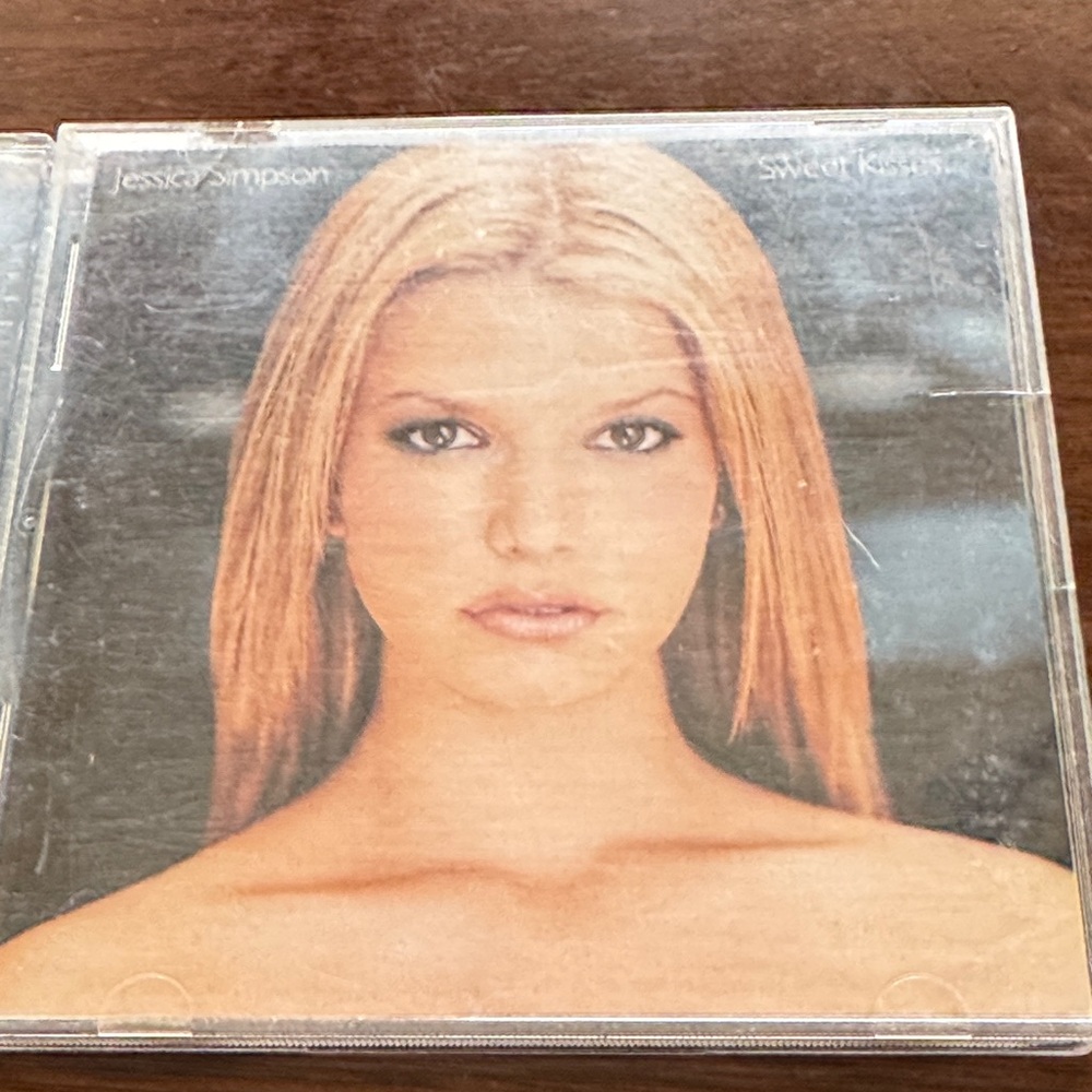 Jessica Simpson Sweet Kisses Album Cover with Blue and White